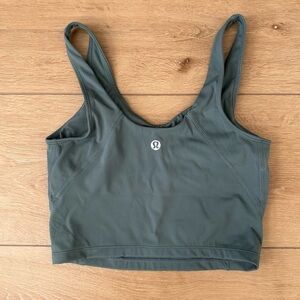 lululemon athletica Women's Green Cropped Tank Top